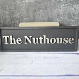 The Nuthouse Sign Funny 3D Letter Wooden Wall Decor - thumbnail 2