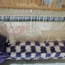 Handwoven Checkered Beni Ourain Rug Moroccan Wool Area Rug - thumbnail 4