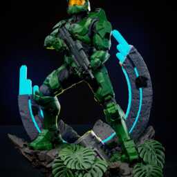 The Last Spartan - Elite Space Soldier Military Sci-Fi Masterchief Resin Figure 16K - thumbnail 3