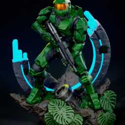 The Last Spartan - Elite Space Soldier Military Sci-Fi Masterchief Resin Figure 16K - thumbnail 2