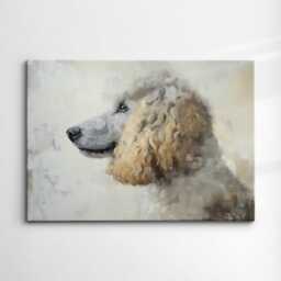 Poodle Abstract Dog Pet Animal Oil Painting Wall Art, Framed Canvas Poster Print, Home Kitchen Office Bedroom Living Room Decor, Gift - thumbnail 3