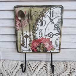Wall Hanger Set Kitchen Organizer Unique Wood Art Decor Hanging Home Handmade - thumbnail 4
