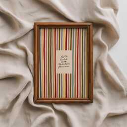 Love Forever Print, Loving Homely Stripe Hand Drawn Cosy Wall Art Nursery Living Room Unframed - thumbnail 2