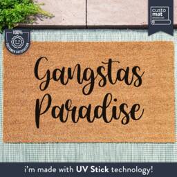 Gangsta's Paradise Coir Doormat - New Home Gift Funny Housewarming - thumbnail 1