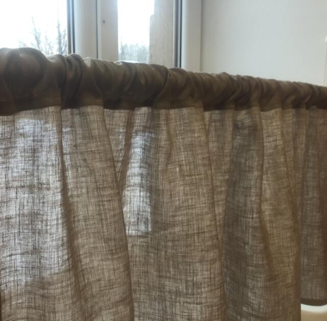 Dark Gray Linen Curtain Panel Custom Window Drapes - image 1