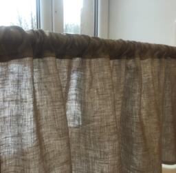 Dark Gray Linen Curtain Panel Custom Window Drapes - thumbnail 1