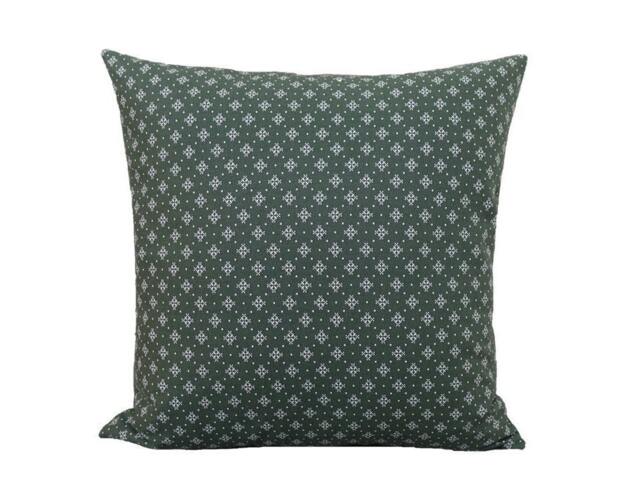 40x40 cm/ 15, 7x15, 7 Inch Green/ White Minimal Pattern Pillow-Cover, Cotton