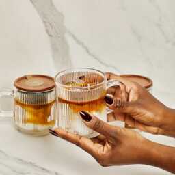 Latte Coffee Candle 10Oz Hand-Poured in Real Glass Mug - thumbnail 3