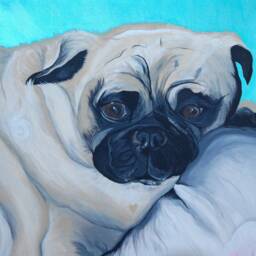 Pug Wall Art Print - 12x16 Jpg Digital Download - Cute Dog Nursery Decor Printable Pet By Amy Baffa - thumbnail 2