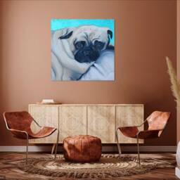 Pug Wall Art Print - 12x16 Jpg Digital Download - Cute Dog Nursery Decor Printable Pet By Amy Baffa - thumbnail 3