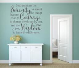 Christian Wall Decal. God Grant Me The Serenity Code 223 Scripture Wall Decal, Religious Quote, Decal Bible - thumbnail 1