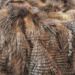 Plush Brown Feather Faux Fur Throw Blanket, Minky Lining - thumbnail 2
