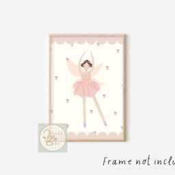 Set Of 2 Fairy Prints. Pink & Green Fairytale Prints - Unframed - thumbnail 2