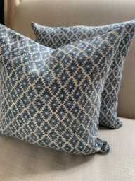 Pair - 2 Double Sided Linwood Ashfield Feather Filled Cushions Made-To-Order - thumbnail 1