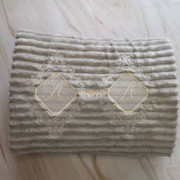 Personalised Throw Blanket Wedding Linen Anniversary Gift UK 4Th Embroidered Furry Fleece Cotton Anniversary - thumbnail 2