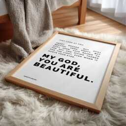 Self Love Art Print - Minimalist Typography Black & White Inspirational Quote Decor - thumbnail 3