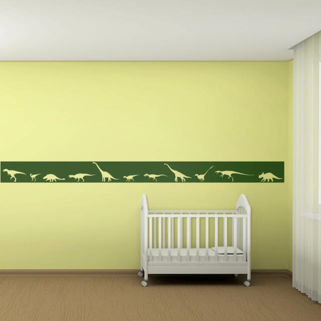 Dinosaur Knockout Border Wall Decal - Kids Vinyl Art Sticker Wd0068 - image 1