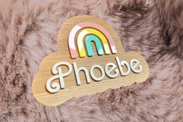 Personalised Name Sign Wood & Acrylic - Door Wall Nursery Decoration-Kids- Family- Home Decor- Custom - image 1
