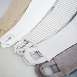 Luxurious Linen Curtain Hold-Back in Light Gray - 280 G/M2 Weight Elegant Home Decor Accent - thumbnail 2