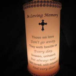 In Loving Memory With Color-Changing Led Candle - With Verse Memorial Candle, Led 6 Inch in Loving Memory - thumbnail 4
