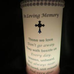 In Loving Memory With Color-Changing Led Candle - With Verse Memorial Candle, Led 6 Inch in Loving Memory - thumbnail 3