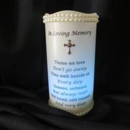 In Loving Memory With Color-Changing Led Candle - With Verse Memorial Candle, Led 6 Inch in Loving Memory - thumbnail 2