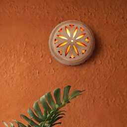 Santa Fe Sconce, Terra Cotta Wall Rustic Light, Clay Terra Cotta, Light - thumbnail 1
