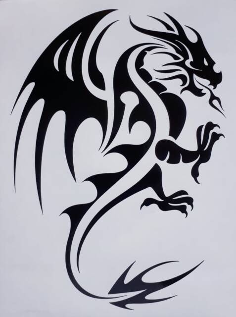 Dragon Decal Wales Sticker Vinyl Car Bonnet Side Wall Art Graphic Silhouette Van Lorry Motorhome Campervan Cymru