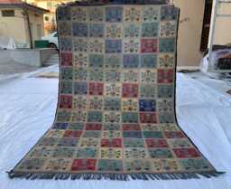 Handmade Floral Wool Rug Afghan Persian-style Carpet - 5.6x3.4 Ft - thumbnail 1