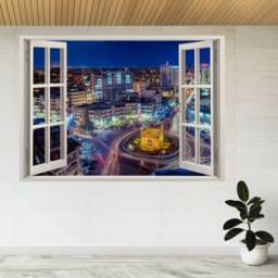 Karachi City Of Pakistan Aerial 3D Window View Wall Sticker Poster Decal A410