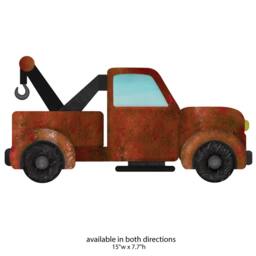 Tow Truck Decal Sticker For Transportation Themed Room Wall Mural - thumbnail 2