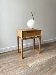 Wood Nightstand, Narrow Bedside Table With Drawer, Bed Side For Bedroom, Small Entryway Table, Bedroom Furniture