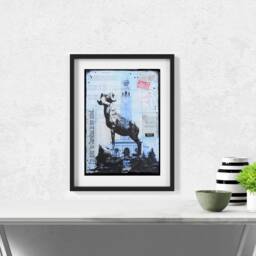 Carolina Proud Ram University Of North Paper Print Tower Collage Mixed Media Blue Photography - thumbnail 3