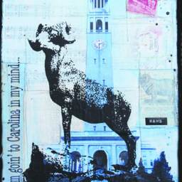 Carolina Proud Ram University Of North Paper Print Tower Collage Mixed Media Blue Photography - thumbnail 2