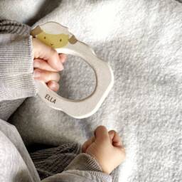 Personalised Wooden Lamb Baby Toy - Birthday Gift For - thumbnail 2