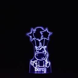 Personalised Unicorn Led Night Light Star & Balloon Design - thumbnail 4