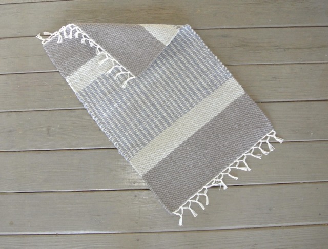 "Hand Woven Cotton Rug - 18"" X 29" - image 1