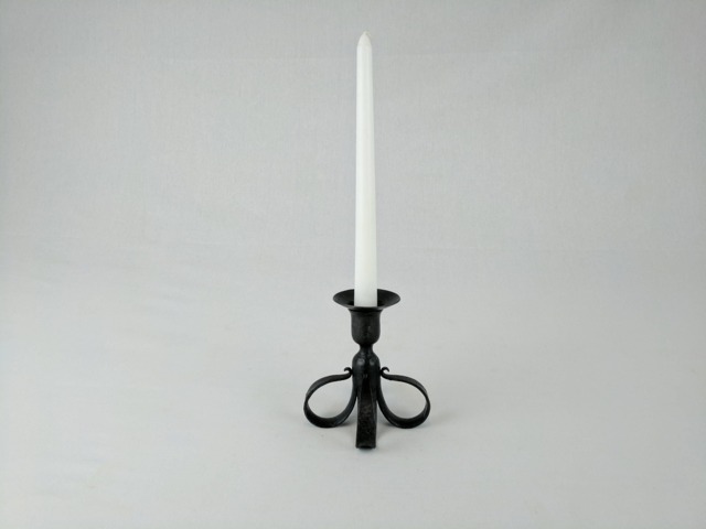 Blacksmith Hand Forged Genuine Wrought Iron Single Candlestick - image 1