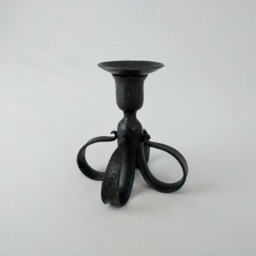 Blacksmith Hand Forged Genuine Wrought Iron Single Candlestick - thumbnail 4