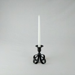 Blacksmith Hand Forged Genuine Wrought Iron Single Candlestick - thumbnail 2