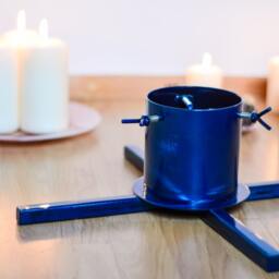 Blue Christmas Tree Stand, Decorations, Ornaments, Xmas Decorations - thumbnail 2