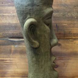 stone Garden Easter Island Head Plant Pot Planter/Moai/Tiki Concrete Ornament - thumbnail 3