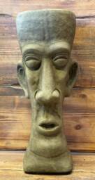 stone Garden Easter Island Head Plant Pot Planter/Moai/Tiki Concrete Ornament - thumbnail 1
