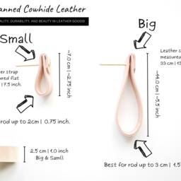 Leather Curtain Loop, Garment Rack Curtains Rod Bracket As Window Treatments, Curtain Finials, Tab Minimalist Decor - thumbnail 2