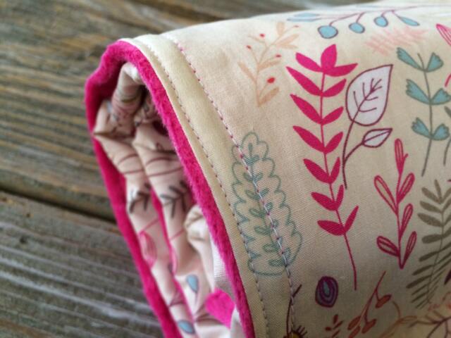 Baby/Toddler/Crib Blanket/Quilt, Nursery Decor, Photography Prop ~ Girly//Floral//Minky//Wreath//Soft//Pink - image 1