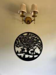 Black Woodland Tree Of Life Metal Garden Outdoor Wall Art Plaque 50cm Diameter