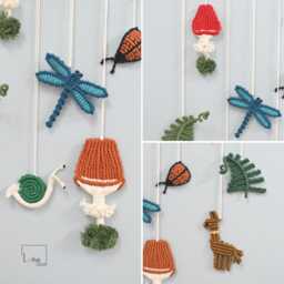 Macrame Summer Garden Wall Hanging Woodland Nursery Decor - thumbnail 2