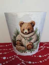 Plant Pots, Ceramic Pot, Flower Pot, Garden Pot, Outdoor & Indoor Pot, Plant Planter, Gift, Decoupage, Pot & Saucer, Garden Decoration, Planter, Pot