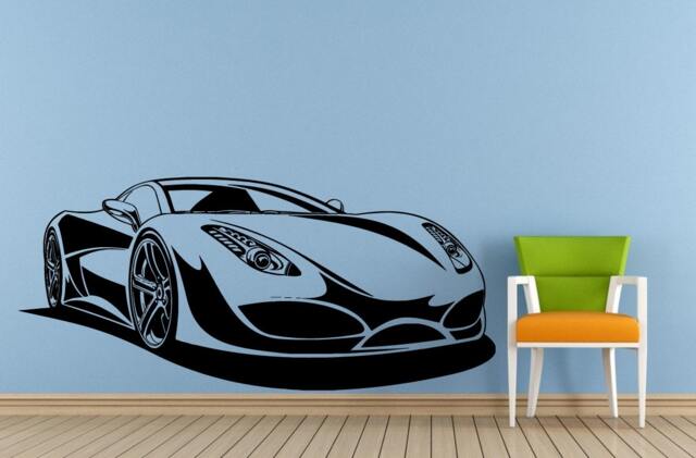 Sports Car Racing Concept Vehicle Supercar Wall Decal Vinyl Sticker Mural Room Decor L1534 - image 1