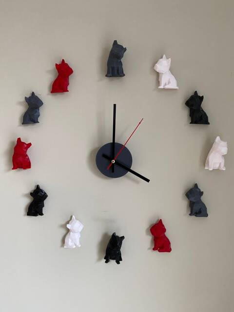3D French Bulldog Wall Clock Unique Frenchie Lover Gift - image 1
